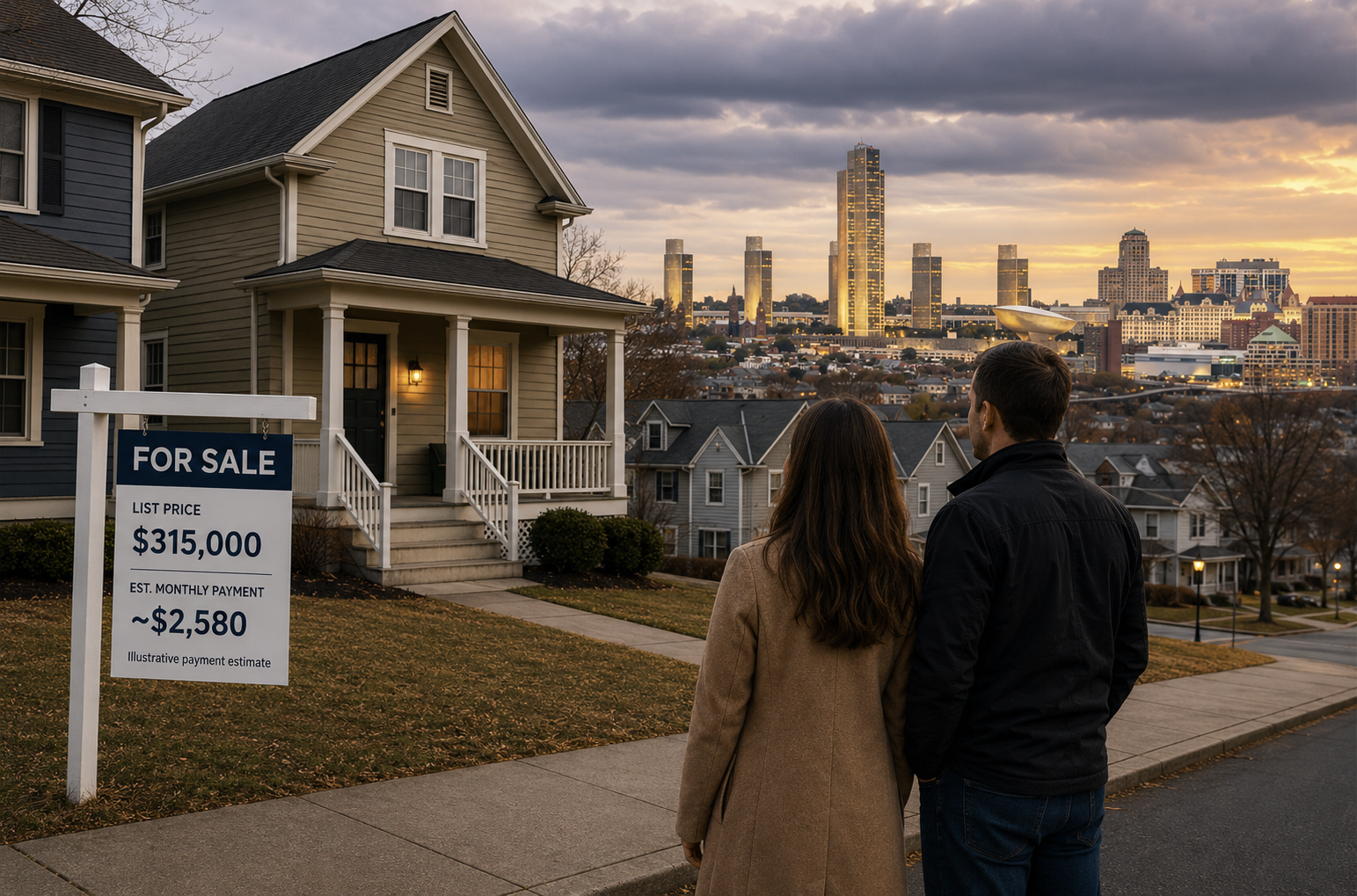 Albany-area homes and streetscape